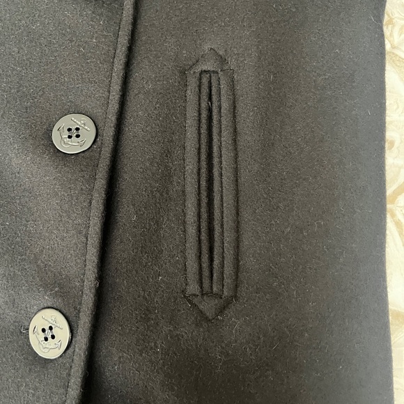 MDP Maria De Pinto (Made in U.S.A.) Women’s Black Winter Pea Coat – Size Large - Picture 10 of 12